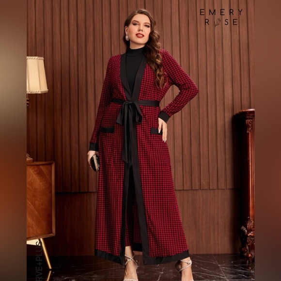 HOUNDSTOOTH LEGGINGS AND COAT SET- SZ XL - Picture 1 of 9